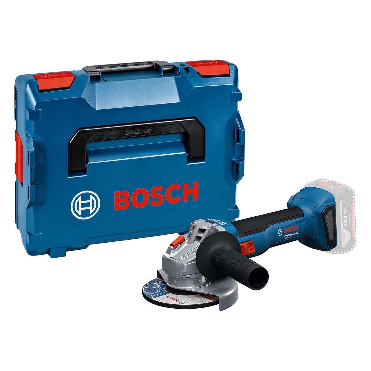 Bosch Professional 18V System amoladora angular a batería GWS 18V8 (diámetro del disco de 125 mm, incl. LBOXX)