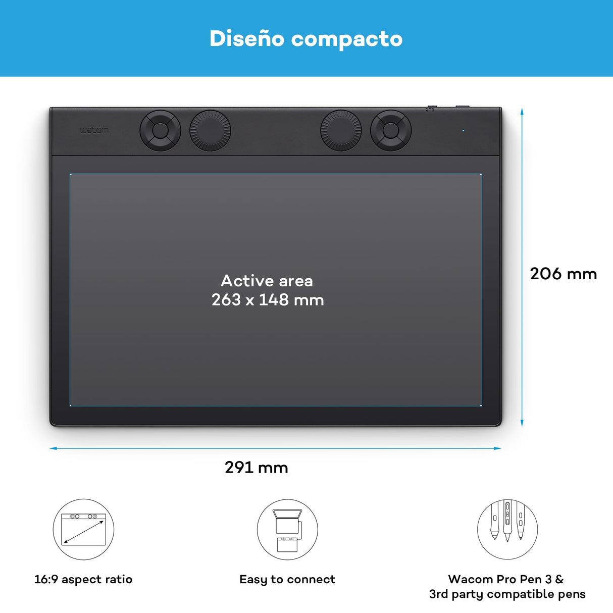 Wacom Intuos Pro Medium, la innovadora Tableta de lápiz Que Incluye el Wacom Pro Pen 3, compacta y Ligera - una opción versátil para ilustradores, diseñadores y editores de Fotos