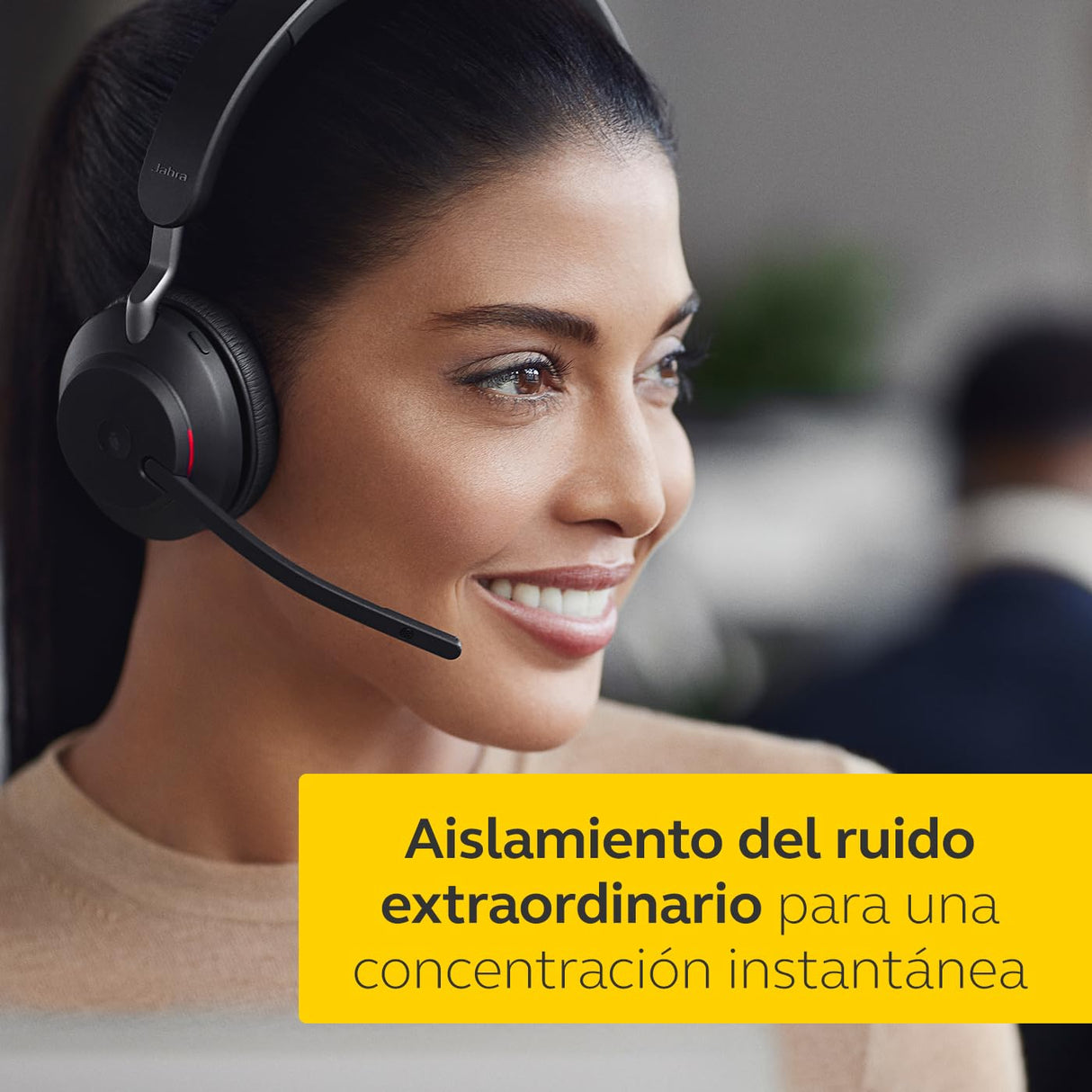 Jabra Evolve2 65 Auriculares Inalámbricos Estéreo PC con Cancelación de Ruido - Certificados para Microsoft Teams - Batería de Larga Duración - Adaptador Bluetooth USB-A - Negro