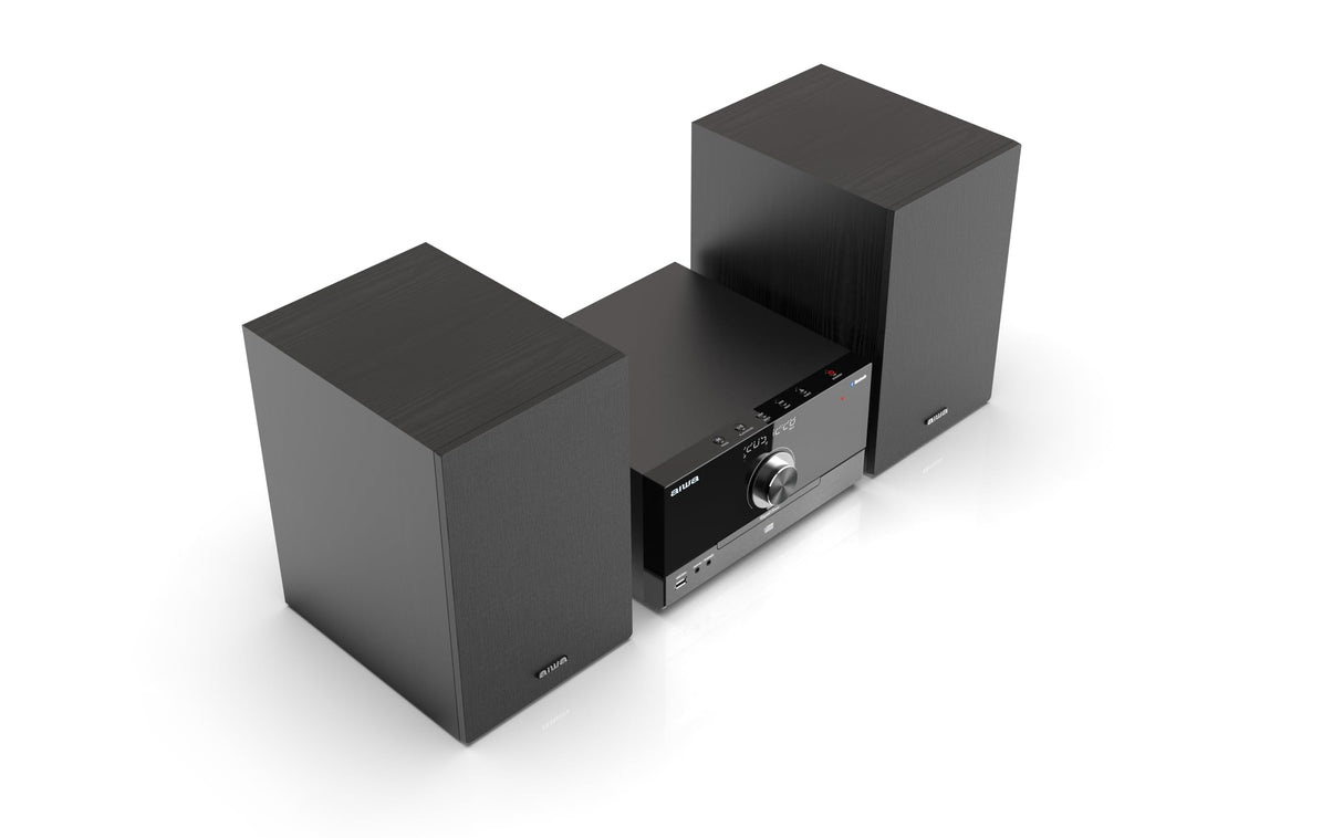 Microcadena AIWA MSBTU-600 Bluetooth, CD, USB, AUX IN, Potencia de Salida de 2 X 50 W RMS. Color: Negro