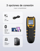 Inateck Escáner de Códigos de Barras Bluetooth, Escáner QR Code 1D 2D Kabellos 2.4GHz, Escáner de Códigos de Barras Portátil Inalámbrico con Pantalla, Escáner Manual con App y SDK, BCST-47
