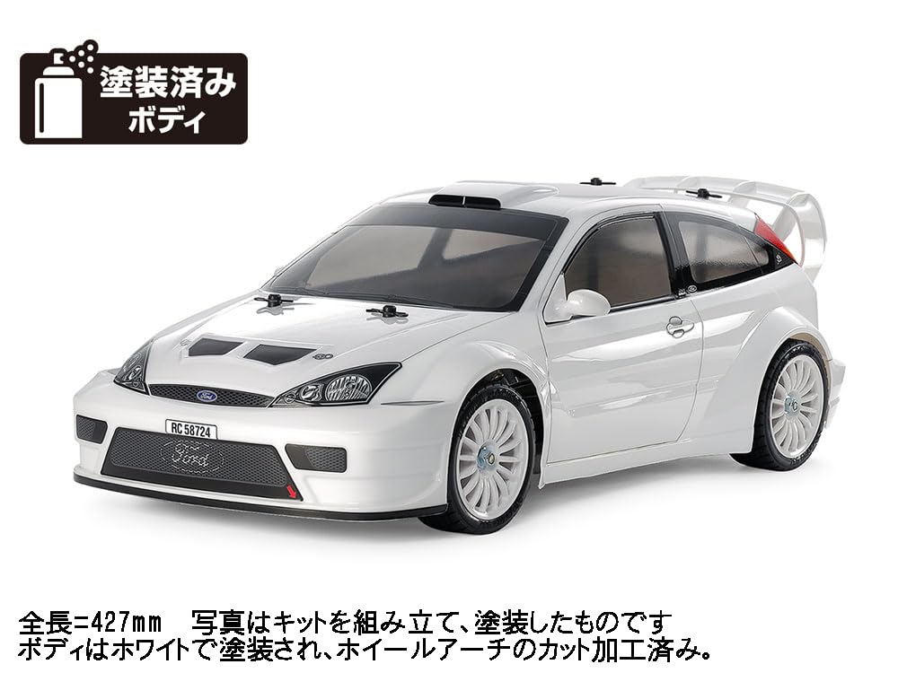 TAMIYA 58724 1:10 RC Ford Focus RS Custom TT-02 - Coche teledirigido, vehículo, modelismo, Montaje, afición, Kit de construcción de radiocontrol, Regalo RC