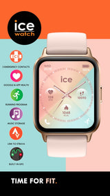 Ice-Watch - ICE fit 1.0 Rose-gold Nude AMOLED - Reloj conectado Rose-gold con correa de silicona - 024305 (1.78 pulgadas)