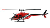 Amewi Bell 206 Jet Ranger CP Helicóptero de 6 Canales 6G RTF teledirigido Helicóptero Heli Scale, Rojo y Negro, 1:33