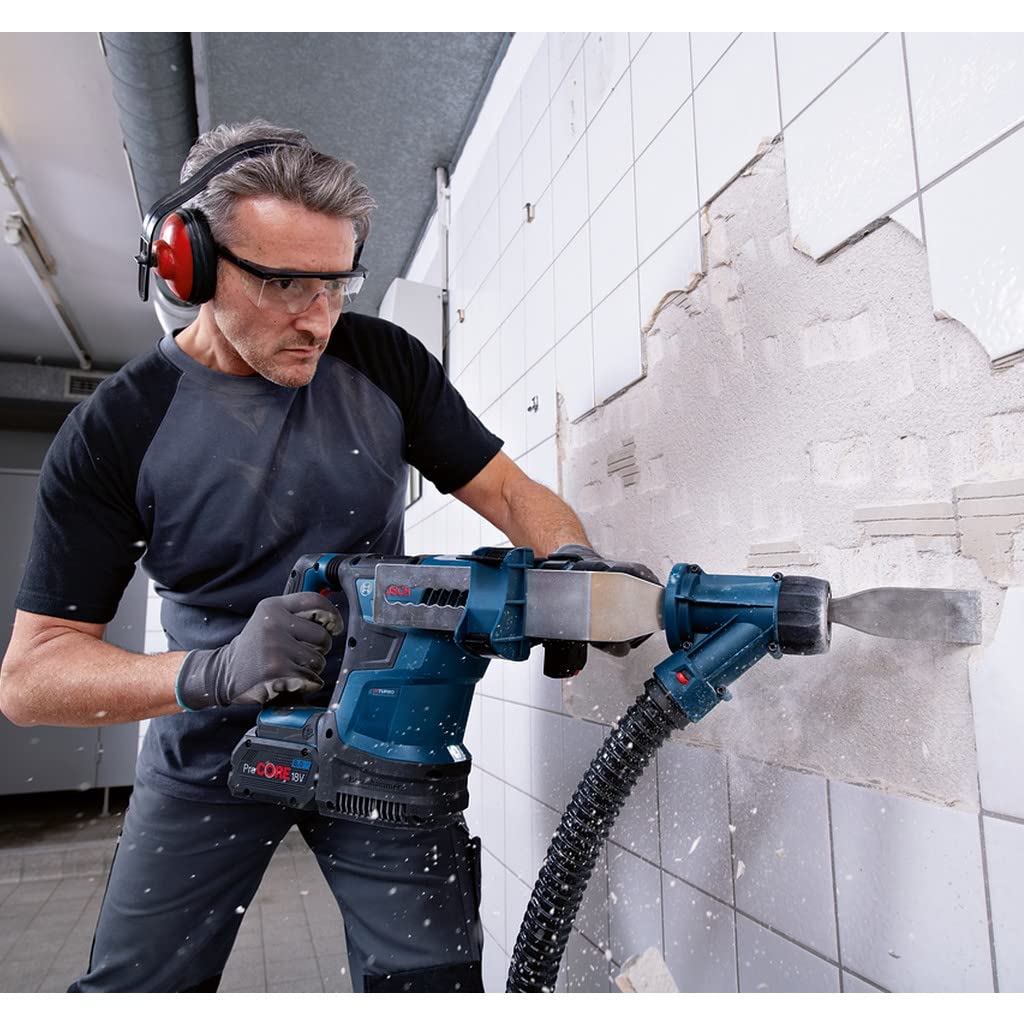 Bosch Professional BITURBO GBH 18V-34 CF - Martillo perforador combinado a batería (18V, 5,8 J, Ø máx. hormigón 32 mm, SDS plus, Connectivity, sin batería, en maletín)