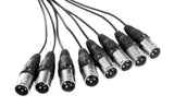 Pronomic 8/0 XLR Multicore de 8 canales en carrete de cable de 15 m de longitud (multicore para escenario, 8 XLR sends, resistente a ácidos y aceites, alivio de tensión con prensaestopas)