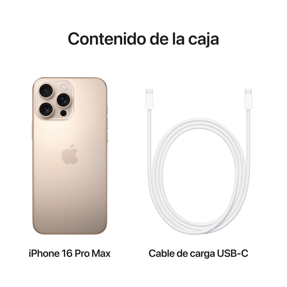 Apple iPhone 16 Pro MAX (256 GB) - Titanio Color Desierto + Funda de Silicona con MagSafe - Denim