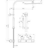 Ideal Standard A7542AA Sistema de Ducha, Cromo, 300 x 300mm