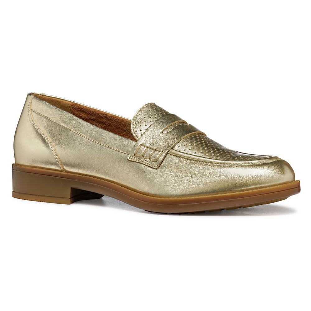 Geox D Jaylon 2 A, Mocasín Mujer, Lt Gold, 39 EU