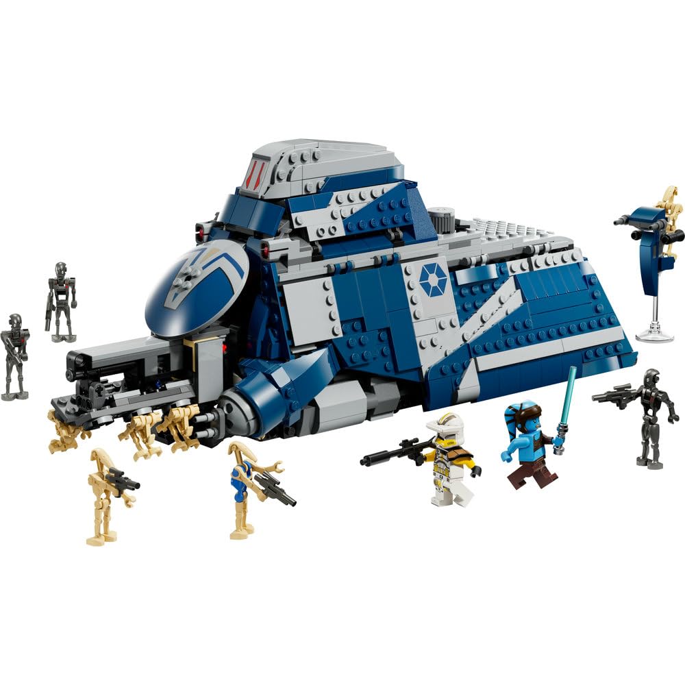 LEGO Star Wars 75435 MTT Separatista de la Batalla de Felucia - Juguete Interactivo con Speeder, 2 Minifiguras y 10 Figuras de Droides - Regalo para Niños de 9+ Años Fans de Las Guerras Clon