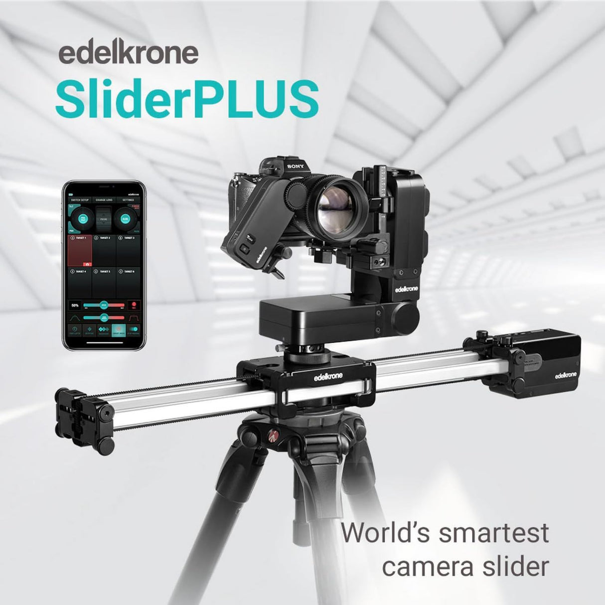edelkrone SliderPLUS Pro - Deslizador motorizado para cámara de 63.5 cm de Largo