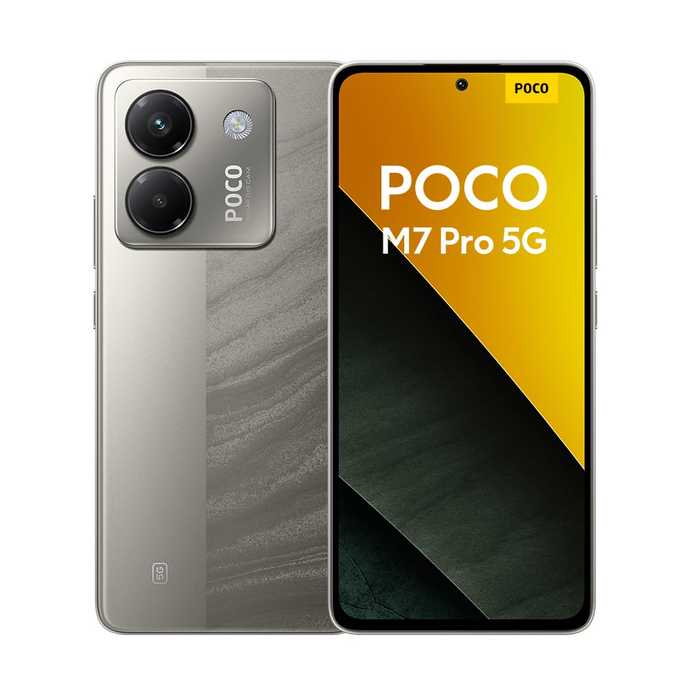 XIAOMI POCO M7 Pro 5G - Smartphone de 12+256GB, Cámara de 50 MP Sony con OIS, Pantalla AMOLED de 6,67" 120 Hz, Carga Turbo de 45W, Cargador no Incluido, Plata (Versión ES)