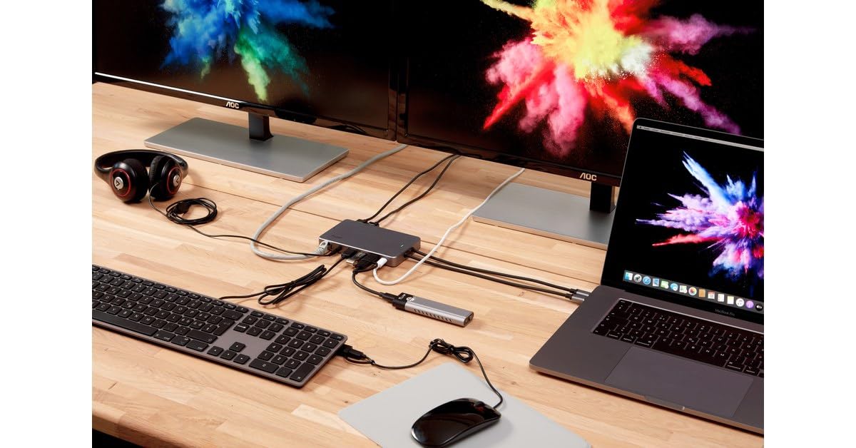 LMP USB-C Display Dock 2 - Dock USB-C Dual-Link a 12 Puertos