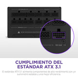 NZXT C1200 Gold ATX 3.1 - Fuente de alimentación para PC Gaming Totalmente Modular de bajo Ruido - 1200 W - 80 Plus Gold - Conector 2×6 de 12 V - Condensadores 100% japoneses - Negra