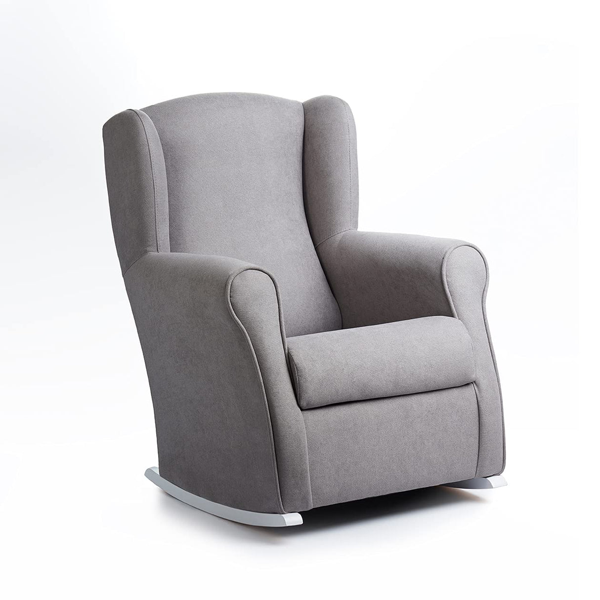 Gasten a gusto SILLONEA- Butaca Lactancia Rodero o Mecedora- Tela Antimanchas (Acualine). Medidas: 96 * 74 * 78 cm. Ideal para amantar y balancear al Bebe para dormirlo.… (Gris)