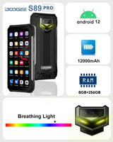 DOOGEE S89 Pro Móvil Resistente 12000mAh, 8GB + 256GB, Cámara Triples 64MP+Visión Nocturna 20MP, 6.3 FHD+, IP68/IP69K 4G Telefono Móvil Android 12, OTG/NFC/GPS, Carga Inalámbrica