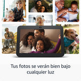 Echo Show 8 (Última generación) | Pantalla táctil inteligente de alta definición con audio espacial, controlador de Hogar digital y Alexa | Blanco