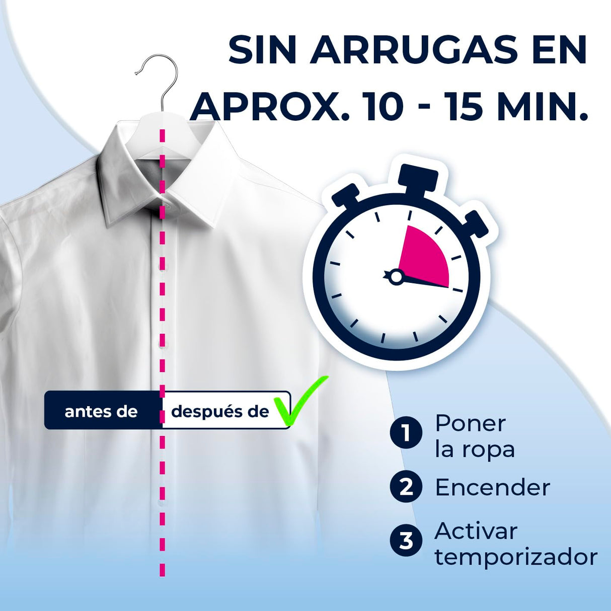 CLEANmaxx Plancha automática para camisas Pro Steam, con función de vapor y pantalla táctil, dispositivo de planchado para camisas y blusas, reduce los olores, desinfecta, alisa, seca y refresca