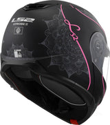 LS2, Casco modular moto STROBE II LUX negro rosa, S