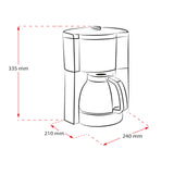 Melitta Cafetera de filtro, modelo Look V Timer, número de modelo 1025-08, acero inoxidable, negro
