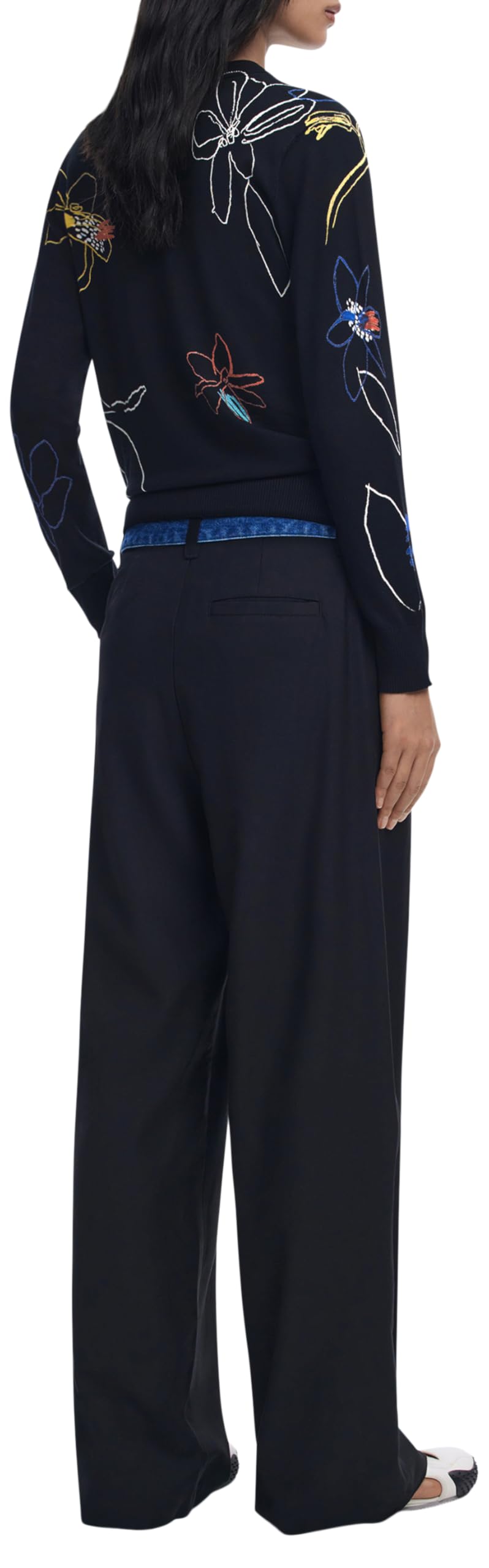 Desigual Pant_DENIMWAIST, 2000 Negro, M