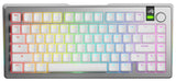 Glorious Gaming GMMK 3 Pro trådlöst mekaniskt tangentbord, Bluetooth Och 2,4 GHz, utbytbara MX-brytare, modulärt aluminiumhölje Och packningssystem, doubleshot-tangenter, 75% TKL, USA QWERTY - Silver