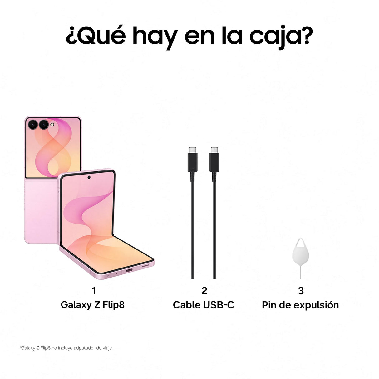 Samsung Galaxy Z Flip8, 512 GB, Teléfono Móvil con IA, Rosa