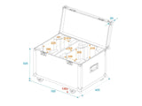 ROADINGER 31005084 Flightcase 2 x Tmh X5 con Ruedas, Multicolor, Talla única