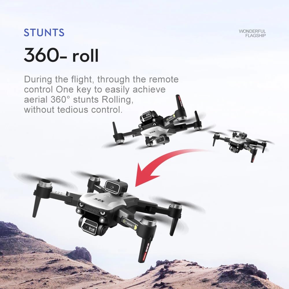 LUXWALLET Libra Spectra – 2025 Editie - Drone Met Laser Obstakel Ontwijking - Dual-Camera Systeem – Optische Vlieg Positionering – Stijgen En Landen Met EEN Knop – Headless Modus