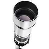 Walimex 650-1300 mm f/16 - Objetivo para cámara réflex (Distancia Focal 650-1300 mm, Apertura f/16, diámetro 95 mm), Color Negro y Blanco