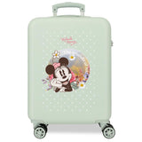 Disney Joumma Minnie Wild Nature Maleta de Cabina Verde 38x55x20 cms Rígida ABS Cierre de combinación Lateral 34L 2 kgs 4 Ruedas Equipaje Mano