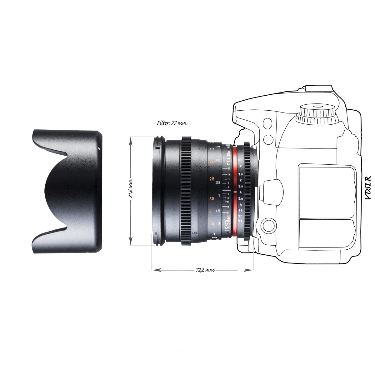 walimex pro 50/1,5 VDSLR Nikon Negro