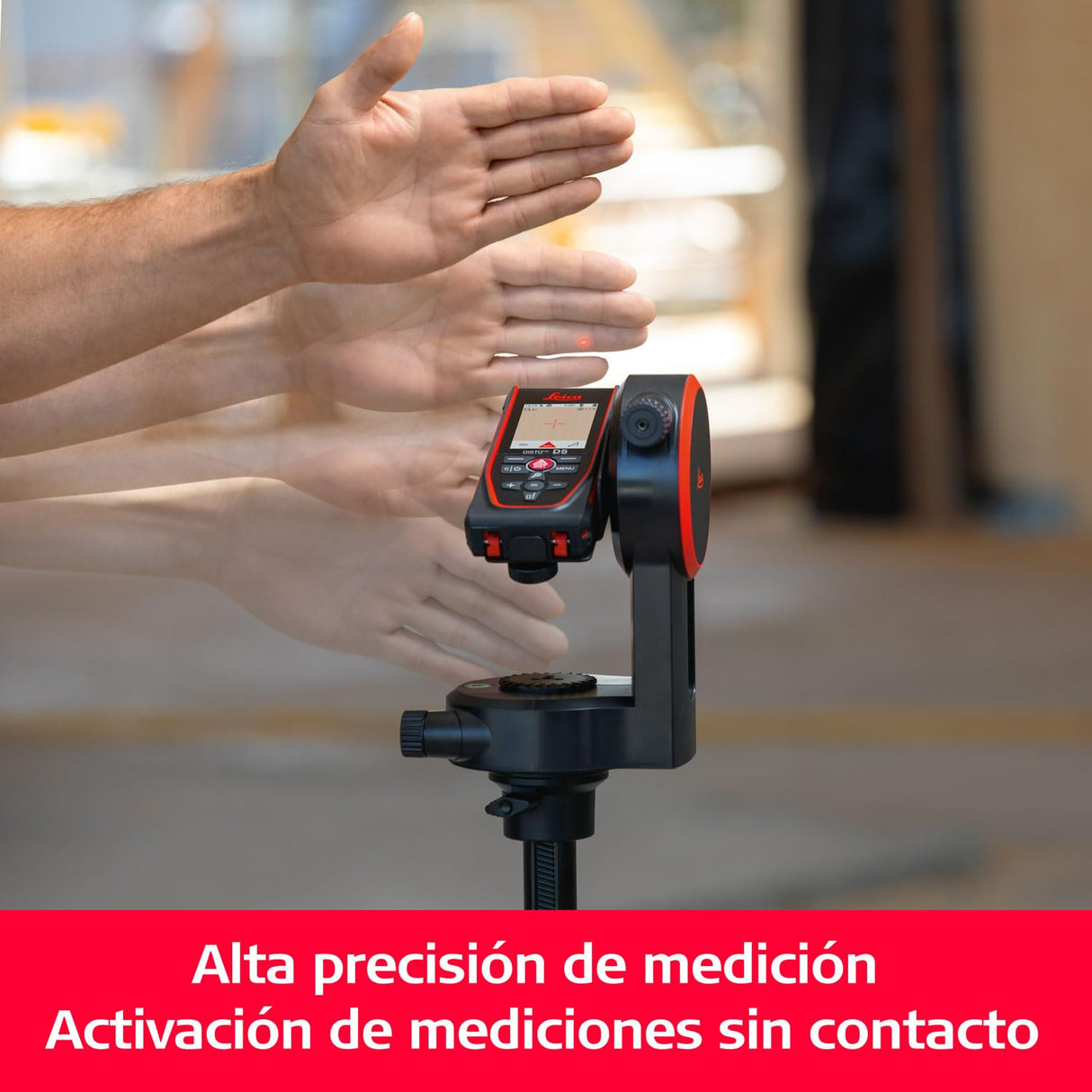 Leica Disto D5 Medidor Láser de Distancia Profesional con Bluetooth (App), Puntero Digital (Interior y Exterior) y Sensor de Inclinación para Seguimiento de Alturas, Medición de Perfiles y Ángulos