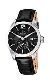 Reloj Jaguar para Hombre J663/4 Acamar Caja de Acero Inoxidable 316l Plateado Correa de Cuero Negro