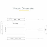 StarTech.com Adaptador Multipuertos USB C 2x HDMI 4K 60Hz, Hub USB-A 3.1 2Pt 5Gbps, PD 100W, GbE, SD/MicroSD, Cable de 30cm, Docking Station USB Tipo C de Viajes para Portátiles (120B-USBC-MULTIPORT)