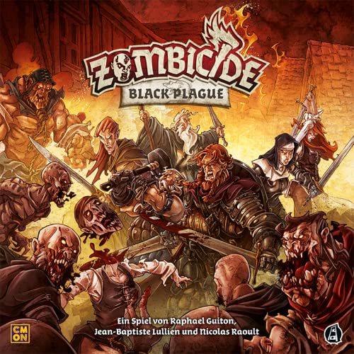 Asmodee | CMON | Zombicide: Black Plague | Juego básico | Juego Experto | Dungeon Crawler | 1-6 Jugadores | a Partir de 14+ años | 60+ Minutos de Tiempo de Juego | Aleman