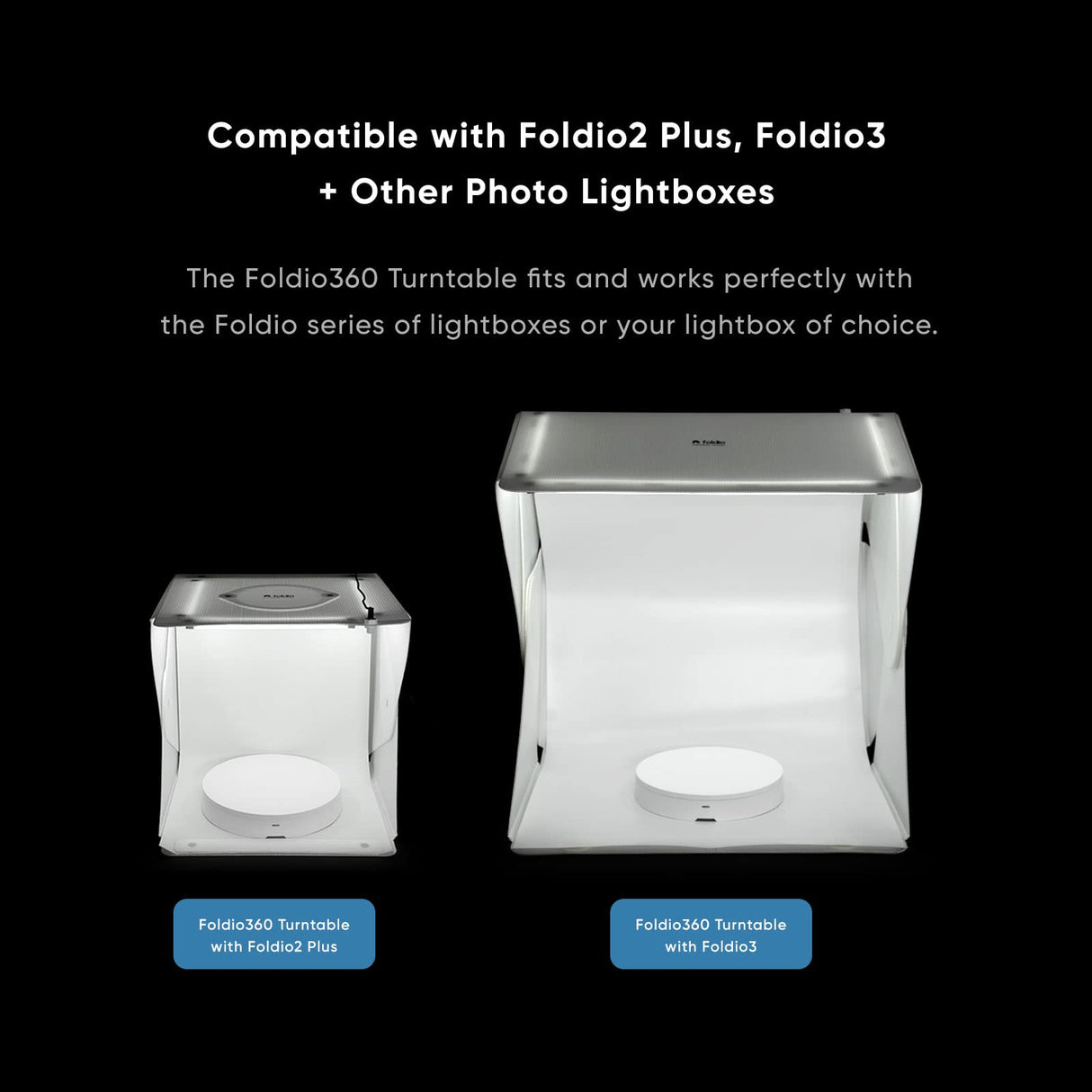 Foldio360 (Tocadiscos de fotografía inteligente controlado por aplicación para toma de fotografías de productos Imagen de 360 grados)