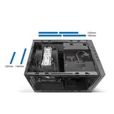 SilverStone Technology 12057 SUGO 14, Chasis Cubo Mini-ITX, Acepta Tarjetas gráficas de tamaño Completo y 3 zócalos/ATX PSU / 240mm AIO, 4 Paneles extraíbles, SST-SG14B