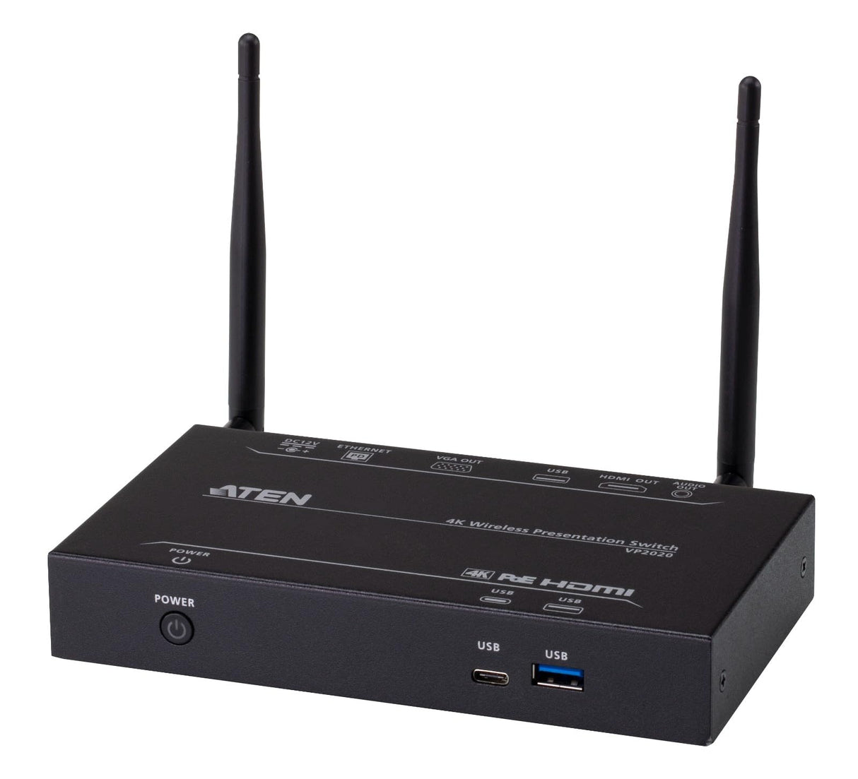 ATEN Conmutador de presentación inalámbrico 4K VP2020 con Dual View