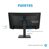 HP X27qc – Monitor Gaming de 27" Quad HD (2560 x 1440 a 165Hz, VA, Curvatura 1500R, 16:9, 1ms, HDMI, Low Blue Light, Antirreflectante, AMD Freesync Premium, Compatible con Consolas) Negro
