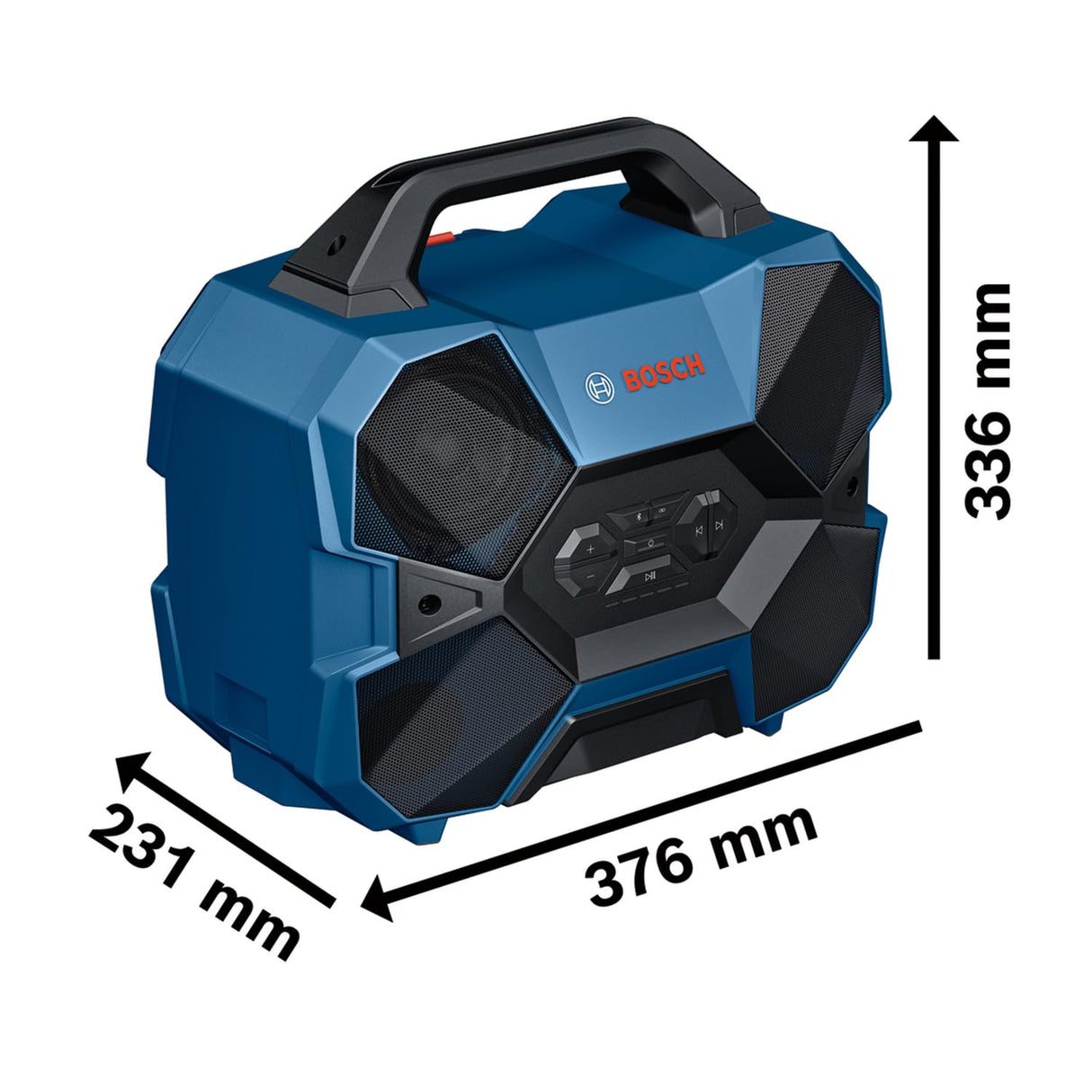 Bosch Professional 18V/12V System altavoz Bluetooth a batería GPB 18V-6 C (Bluetooth, USB, Multi-Speaker Sound, sin batería/cargador)