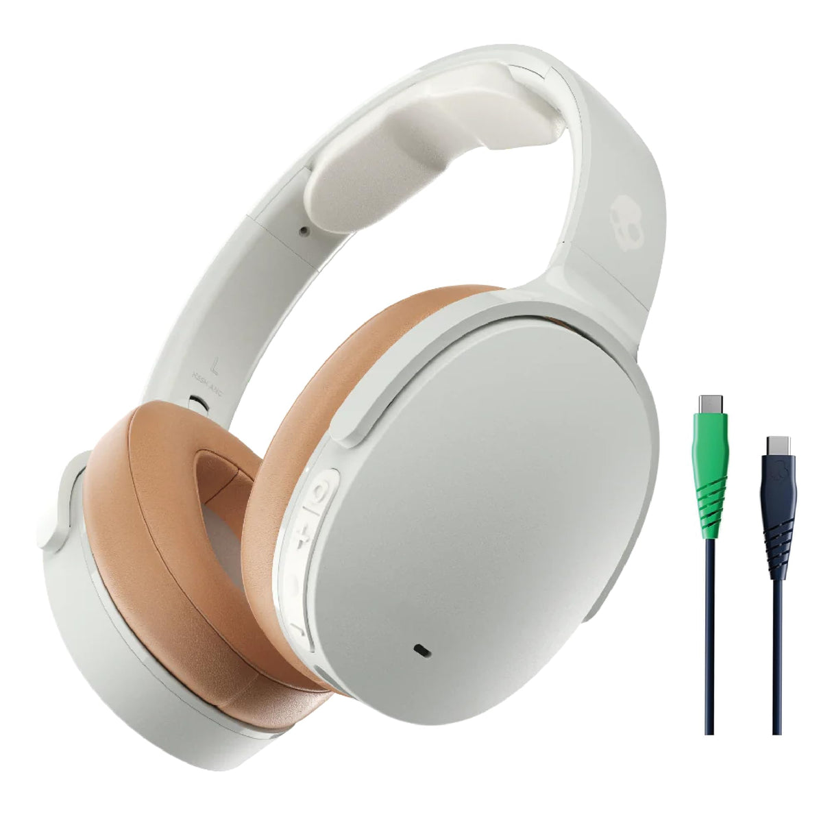 Skullcandy Hesh ANC Cascos Over-Ear Inalámbricos con Cancelación de Ruido, 22 h de Autonomía, Micrófono, Compatibles con iPhone Android y Dispositivos Bluetooth - Blanco