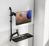 My Wall HL64L - Soporte de Pared para Monitor (17-32), Color Negro, Altura Ajustable, inclinable, Giratorio