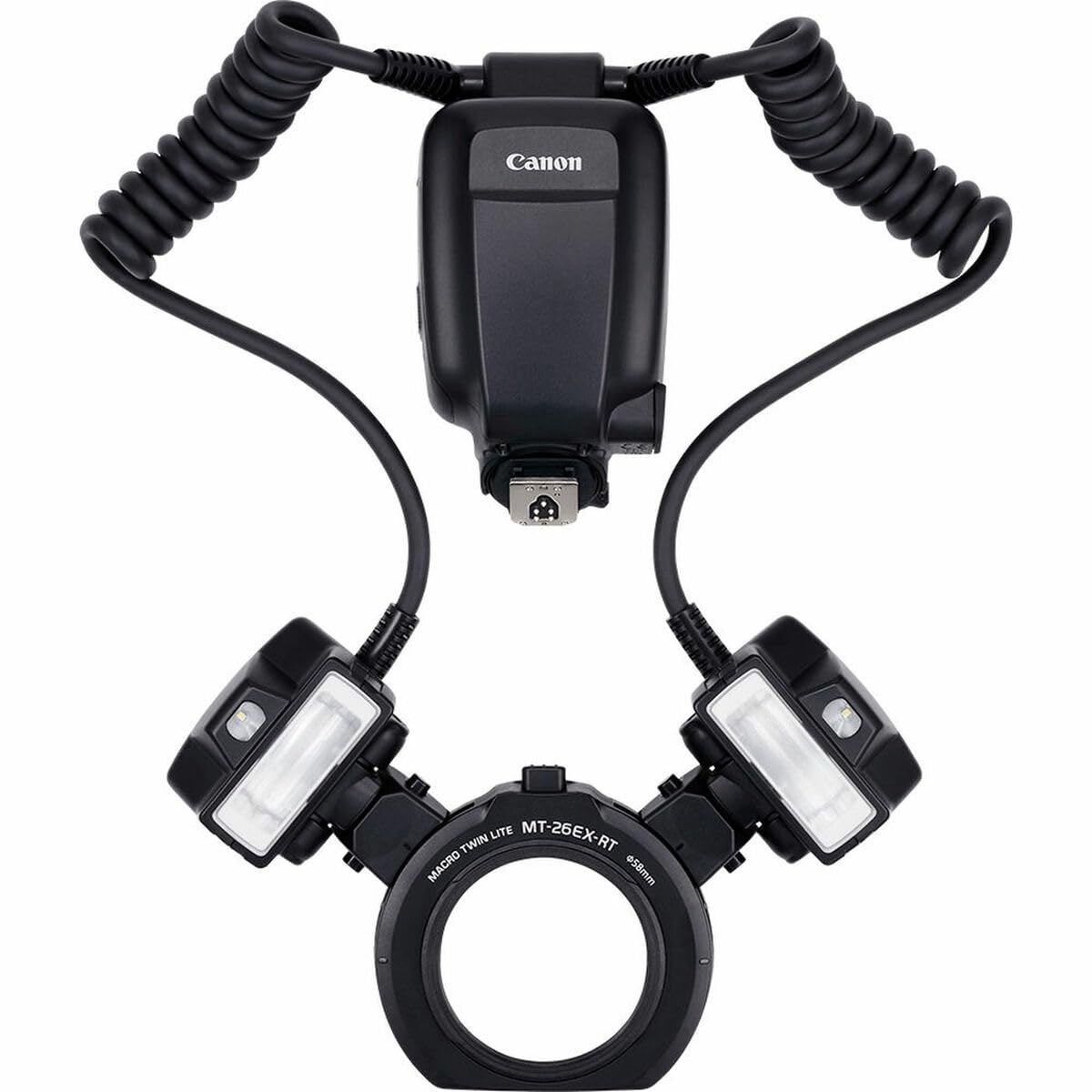 Canon MT-26EX-RT - Flash Doble Macro para fotografía Profesional (Potente, Flexible, con Recarga rápida, Leds Blancos de Alta luminosidad, función óptica) Negro