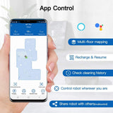 Proscenic El robot aspirador M7 PRO, con navegación láser inteligente, limpiador y lavadora 2 en 1, conexión Wi-Fi, control de aplicaciones y Alexa, no incluye papelera inteligente