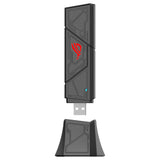 ASUS ROG USB-BE92 - Adaptador USB WiFi 7 BE6500 tribanda, Banda de 6 GHz, Compatible con 4096-QAM, Funcionamiento multienlace (MLO), Compatible con Tipo A y C, Seguridad de Red WPA3