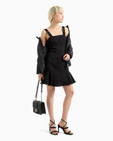 Armani Exchange Jodie, Sustainable, Chain Strap, Crossbody Mujeres, Negro, Talla única