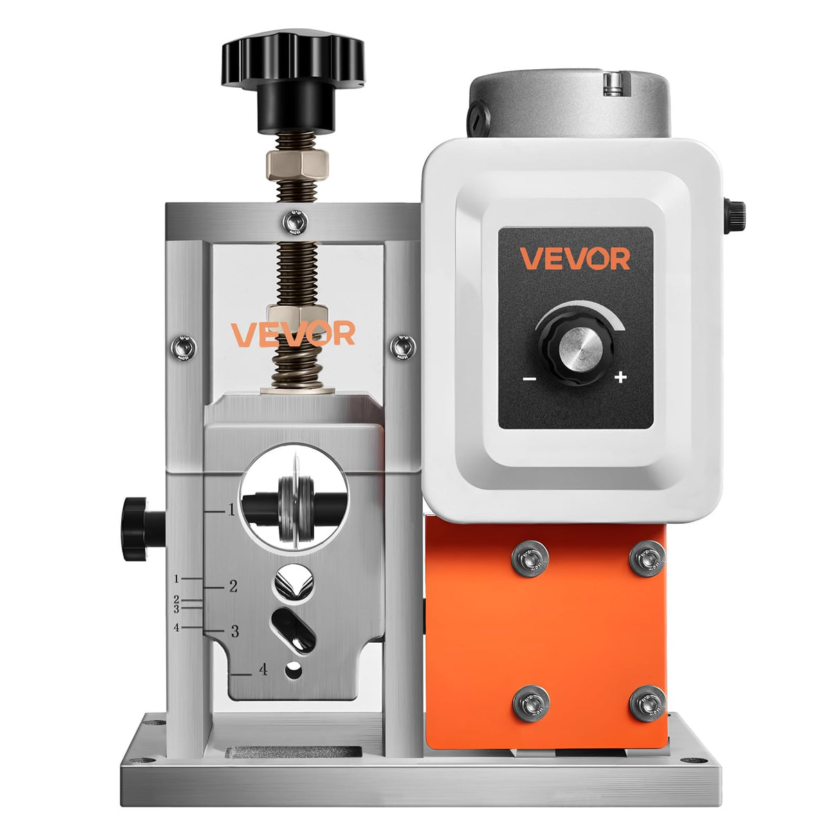 VEVOR Peladora de Cables Eléctrica, Motorizada y Automática con Cuchillas, Rodillos en Forma de V y Ventilador Diámetro de Cable Pelado Aplicable de 1,5-40 mm para Reciclaje de Chatarra de Cobre