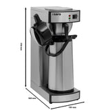 Saro Cafetera con termo de acero inoxidable – 2,2 L – Tiempo de preparación de 5 – 6 minutos – Protección contra funcionamiento en seco – 2,069 kW – Modelo THERMO 24