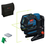 Láser combinado GCL 12V-50-22 CG de Bosch Professional (alcance de hasta 50 m con receptor, doble fuente de alimentación, soporte RM 20, adaptador de batería, 4 x 1,5 V LR6 (AA), funda)